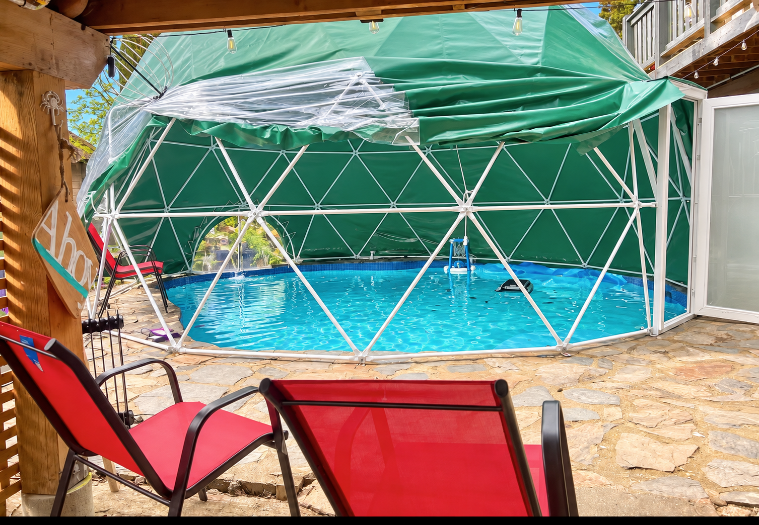 Victoria geodesic dome pool location